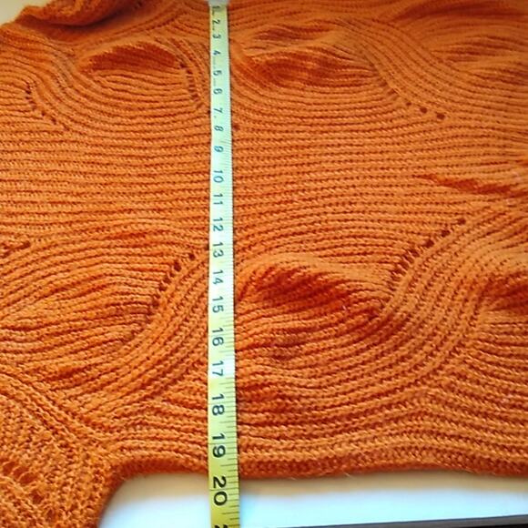 Jacqueline De Yong Women's Size Small burnt orange sweater Fall, Warn, Fun - Picture 5 of 7